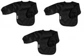 Silly Billyz Slabbertje Fleece Longsleeve Groot Bibs Navy 3 Stuks