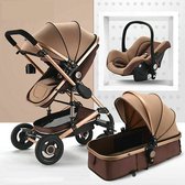 Luxe 3 in 1 Kinderwagen | Baby Buggy | Kinderwagen met Stoel en Wieg