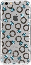 Apple iPhone 8 Hoesje - FLAVR - iPlate Serie - TPU Backcover - Diamond Rings - Hoesje Geschikt Voor Apple iPhone 8