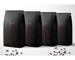Kalo Koffie - 4-Pack Milano Espresso- Exclusieve koffie - Vers gebrand - 100% Arabica Koffiebonen - (4x1kg) - Cadeau