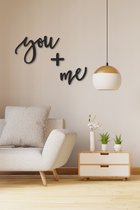 BT Home - You + Me muurdecoratie - Wanddecoratie - Zwart - Houten art - Muurdecoratie - Line art - Wall art - Wandborden - Bohemian - kerst - kerstcadeau - wandecoratie woonkamer -