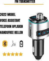 Bluetooth FM Transmitter - Autolader - Voice Assistant - Radio - Carkit - RGB Lights - SD Kaart - MP3 - 3.0 Fast Charge - Bluetooth 5.0