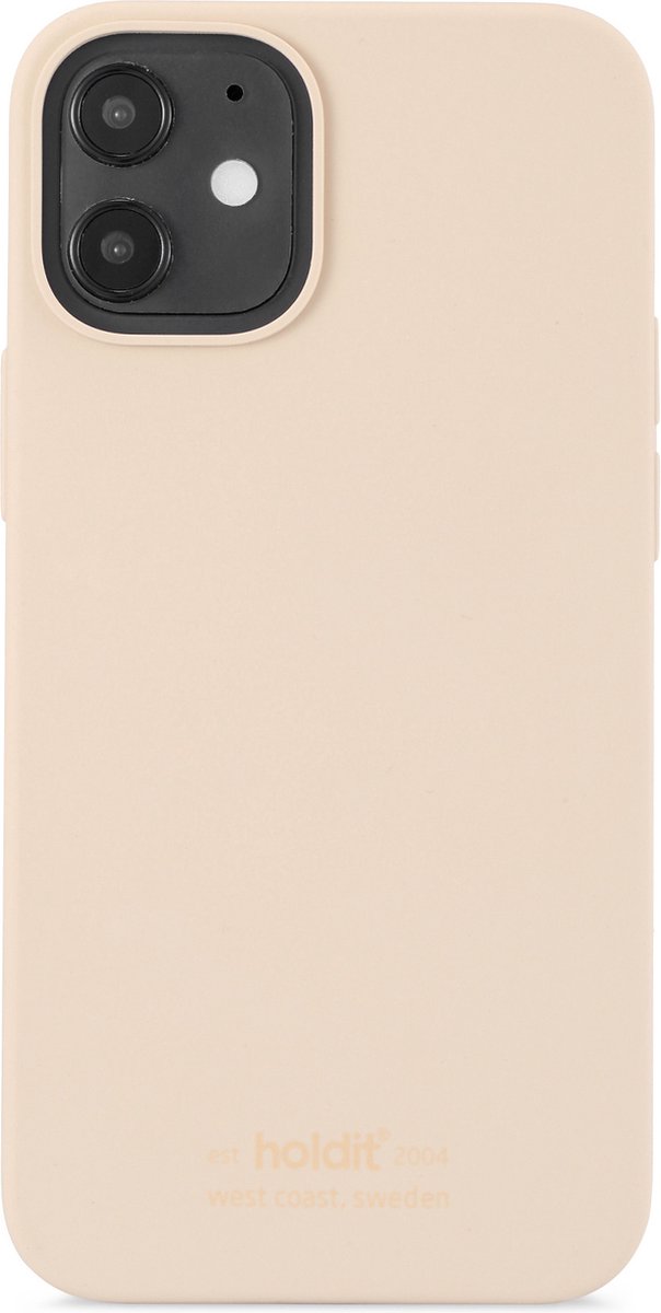 Holdit - iPhone 12 Mini, hoesje silicone, beige