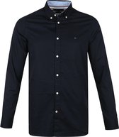 Tommy Hilfiger - Slim Overhemd Donkerblauw - L - Heren - Slim-fit