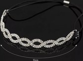 Hoofdband haarketting haarsieraad strass steentjes rhinestones head band