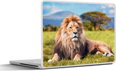 Laptop sticker - 17.3 inch - Leeuw - Savanne - Afrika - 40x30cm - Laptopstickers - Laptop skin - Cover