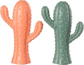 CACTUS met stippen 2 stuks 2 kleuren hoogte 37 cm