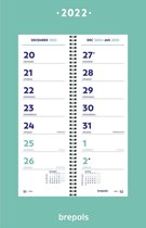 Brepols Kalender 2022 - Week omlegkalender op schild NL - 10 x 31 cm