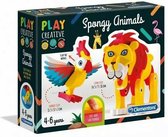 Clementoni - Creatief Speelgoed 3D Puzzel Leeuw & Papegaai - Spongy Animals | Speelgoed Knutselen voor kinderen jongens meisjes | 3D Puzzle dieren speelfiguur
