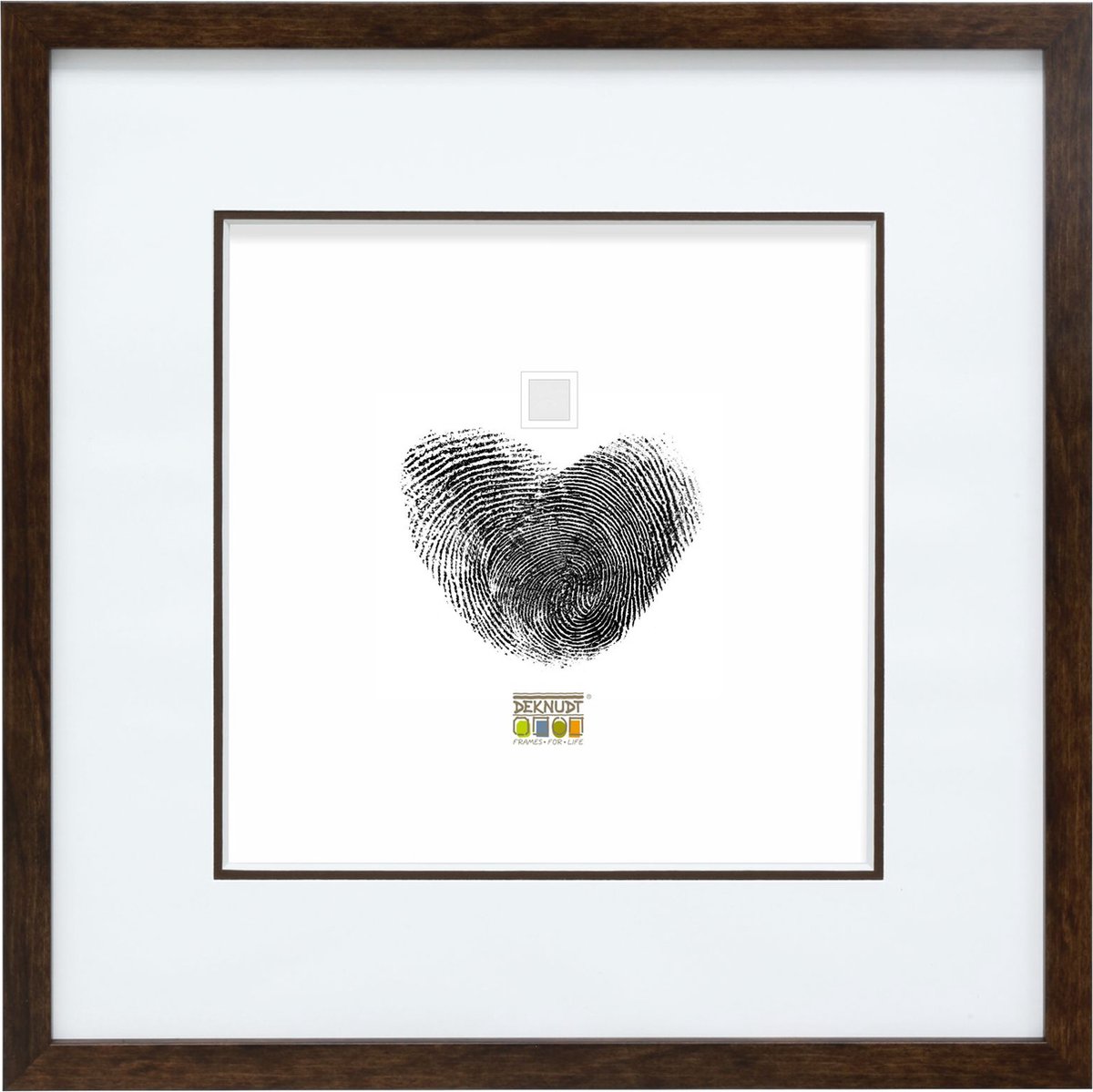 Deknudt Frames fotolijst S43AH3 P1 - bruin - passe-partout - 20x20 cm