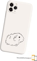 Apple Iphone 12 Pro Max Cream wit siliconen hoesje Cavia