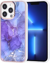 UNIQ Classic Case iPhone 13 Pro TPU Backcover hoesje - Marble Purple