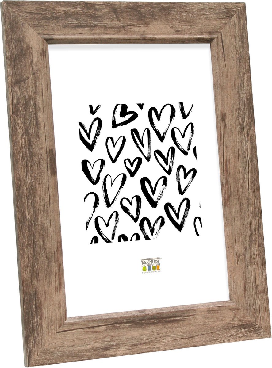 Deknudt Frames fotolijst S48SH3 - bruine houttint - breed - 18x24 cm