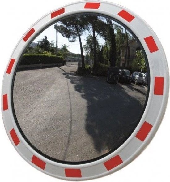 Miroir de circulation Rond Ø 60 cm | rouge blanc | Miroir - Extérieur - Miroir de sécurité | Sécurité - Trafic - Visibilité | La boutique de la sécurité