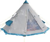 Skandika Tipii Tent – Tipi tent – Ingenaaide tentvloer - Campingtent – Voor 6 personen  – Muggengaas – 250 cm stahoogte – 365 cm diameter – 3000 mm waterkolom  – Indische tent, Par