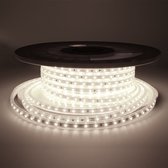 HOFTRONIC Flex60 - Dimbare LED Strip 25m - 6000K daglicht wit - 60 LEDs per meter 2835 High Lumen - 308 Lumen per meter - IP65 voor binnen en buiten - Waterdicht en UV bestendig - Per meter inkortbaar - Incl. Netvoeding en eurostekker