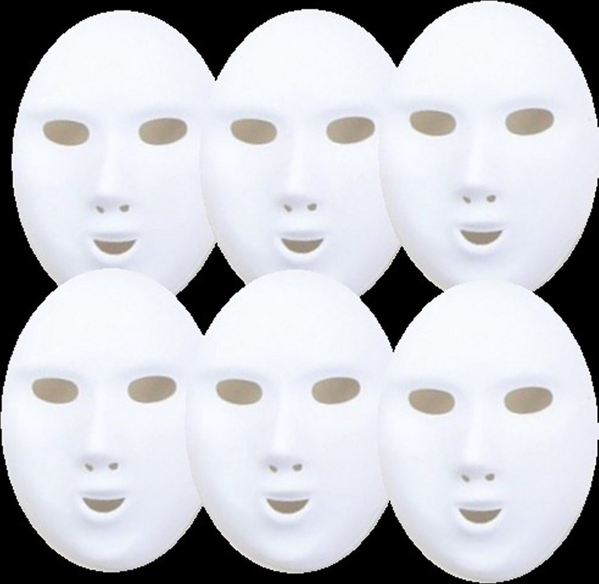 Simply for Kids Blanco Kindermasker om te Beschilderen 6 Stuks