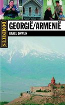 Boekomslag 'Georgië/Armenië' met foto's van mensen, gebouwen en een berglandschap met klooster.