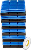 Brute Strength - Isolatieplaten - Inclusief zelfklevende tape - 30x30x5 cm - Mushroom - 12 stuks Zwart Blauw - Geluidsisolatie - Geluidsdemper - Akoestisch wandpaneel