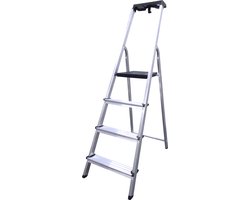 Alumexx Hobby-Line - Huishoudtrap 4 treden - Keukentrap - Inklapbaar - 2.77m werkhoogte