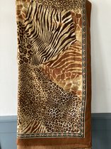Sjaal | 90 x 180cm | Panterprint | Camelkleur | Tijgerprint | Moderne Sjaal |