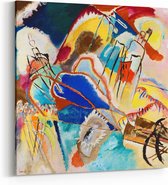 Schilderij op Canvas - 60 x 60 cm - Improvisatie - Kunst - Wassily Kandinsky - Wanddecoratie - Muurdecoratie - Slaapkamer - Woonkamer