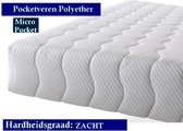 1-Persoons Matras - MICRO POCKET Polyether SG30 7 ZONE 21 CM - Zacht ligcomfort - 80x210/21