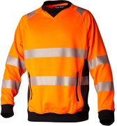 Top Swede 132 Hi-Vis Sweatshirt -Fluorescerend oranje-M