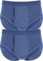 Gotzburg heren slips (2-pack) - heren slips in Feinripp met gulp - donkerblauw - Maat: XXL