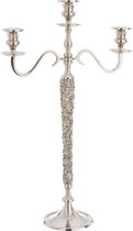 Kandelaar | stainless steal | zilver | 39x15.5x (h)65 cm