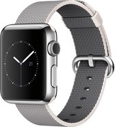 Nylon bandje voor de Geschikt voor Apple Watch 42mm - 44mm Pearl voor Series 1|2|3|4|5|6|7