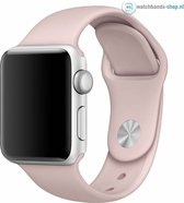 Rubberen sport bandje voor de Geschikt voor Apple Watch 42mm - 44mm S/M - Pink Sand