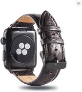 Struisvogel leren bandje voor Geschikt voor Apple Watch Donkerbruin 38mm |40mm