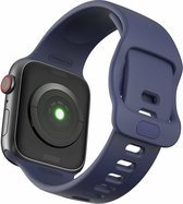 Geschikt voor Apple watch bandje silicone new design 42mm-44mm navy blauw