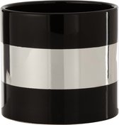 Bloempot | keramiek | zwart | 15.5x15.5x (h)14 cm