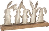 Konijn - Konijnen | aluminium | zilver | 28x5x (h)14 cm