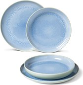 Villeroy & Boch Bordenset Crafted - Blueberry turquoise - 4-delig