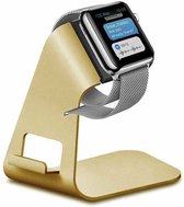 2 in 1 geschikt voor Apple watch stand hoog - goud kleurig | Watchbands-shop.nl