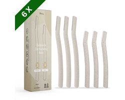 Bamboozy Dermaplaning 6x Wenkbrauw Scheermesje Mesje van Tarwestro - Scheermes Gezicht Intieme Streek - Wenkbrauw Trimmer Epileren Eyebrow Razor