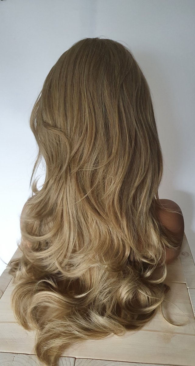 Clip In Extensions Halve Pruik Dames Natural Blond Lang Stijl