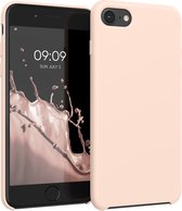 kwmobile telefoonhoesje voor Apple iPhone SE (2022) / SE (2020) / 8 / 7 - Hoesje met siliconen coating - Smartphone case in kokosmelk