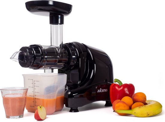 JuiceMe DA 1000 Slowjuicer - Sapcentrifuge - Groente en Fruit - Smoothie Maker - BPA vrij - Shiny Black