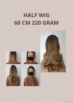 Clip In Extensions - Halve Pruik Dames - Ombre Blond - Lang Stijl Haar - Krullen en Stijlen tot 130 graden - Half Wig