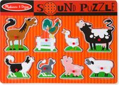 Melissa & Doug Houten Puzzel + Geluid Boerderijdieren