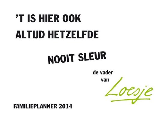 Cover van het boek 'FAMILIEPLANNERS 2014 Loesje'