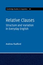Cambridge Studies in Linguistics 161 - Relative Clauses