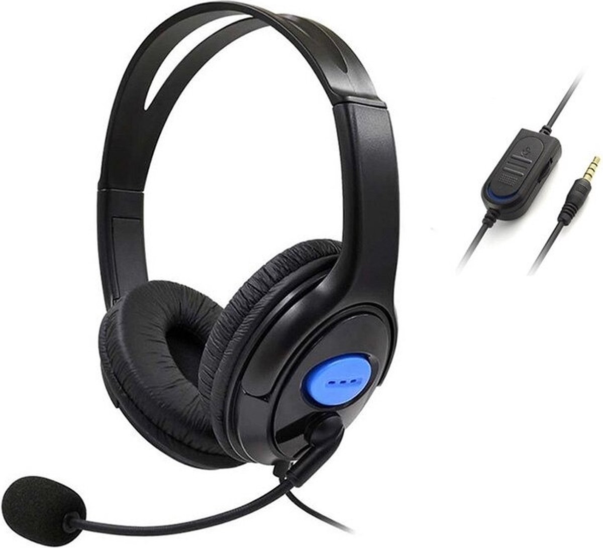 Gaming headset met microfoon - hoofdtelefoon voor tv, telefoon, computer en tablet - Zwart