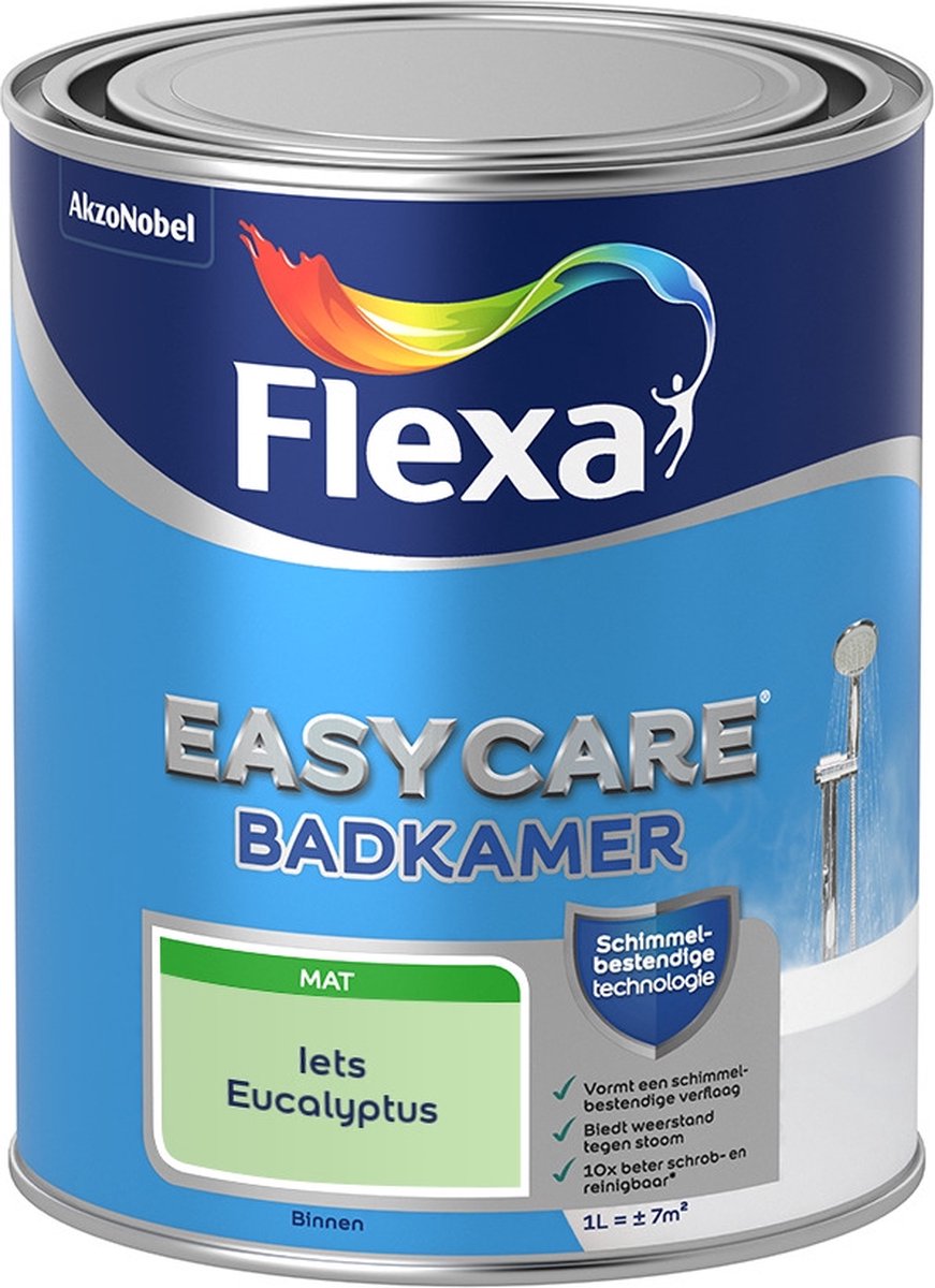 Flexa Easycare Muurverf - Badkamer - Mat - Mengkleur - Iets Eucalyptus - 1 liter