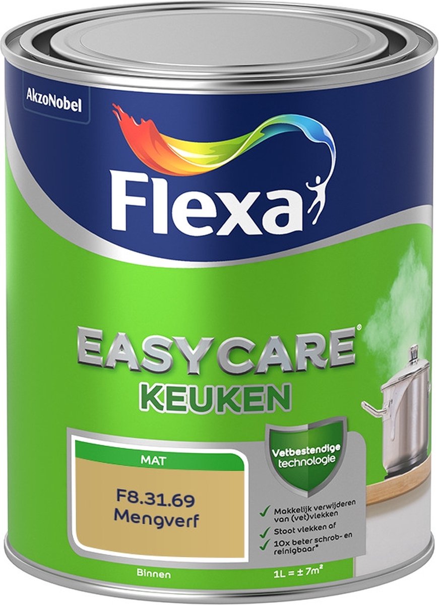 Flexa Easycare Muurverf - Keuken - Mat - Mengkleur - F8.31.69 - 1 liter