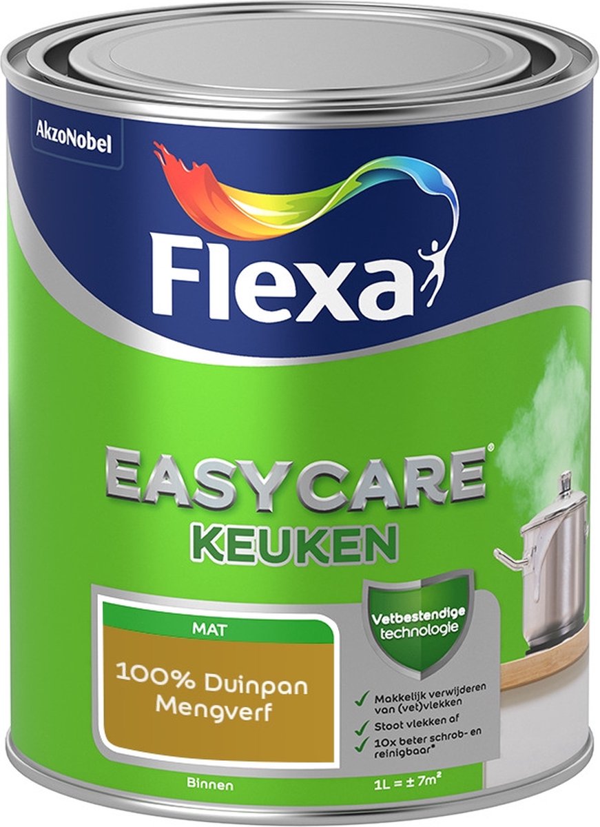 Flexa Easycare Muurverf - Keuken - Mat - Mengkleur - 100% Duinpan - 1 liter